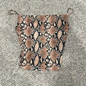 Snakeskin print tank